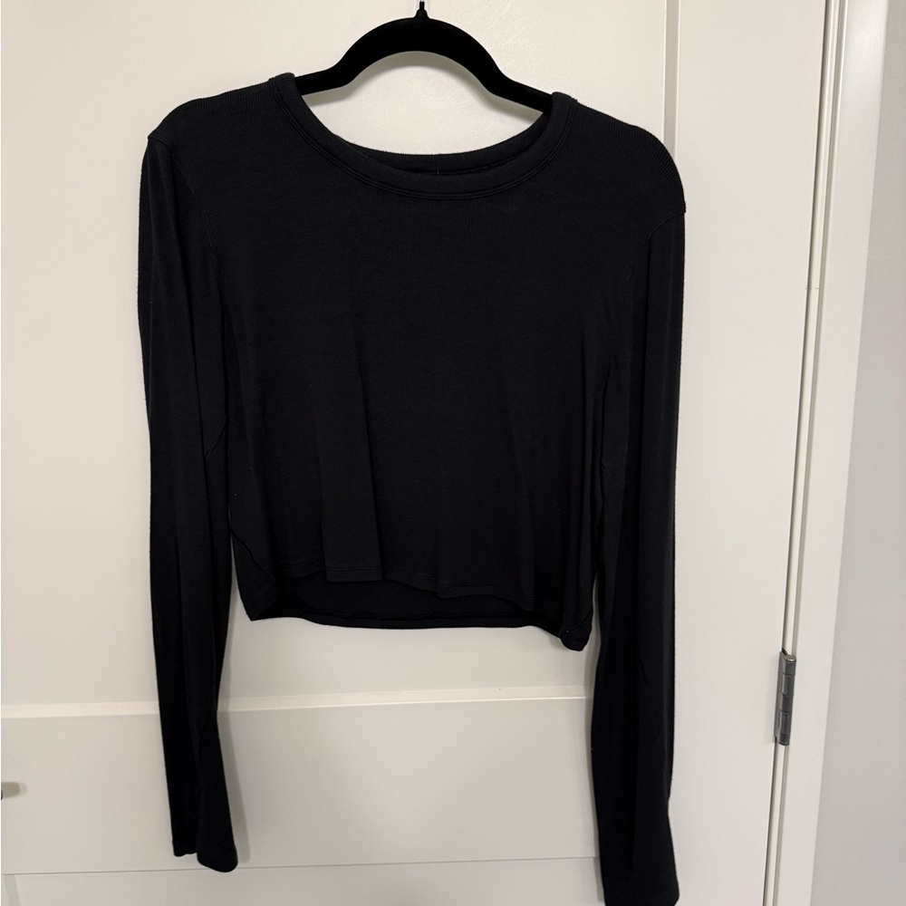 Lululemon Ribbed Black Long Sleeve Women's Top